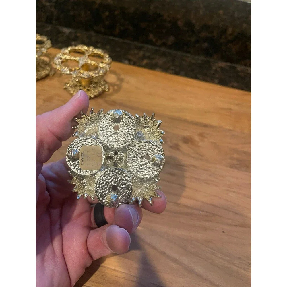 Vintage Hollywood  bright Gold Vanity Lipstick Holder